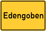 Place name sign Edengoben