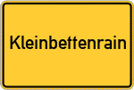 Place name sign Kleinbettenrain