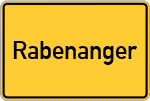Place name sign Rabenanger