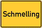 Place name sign Schmelling, Bayern