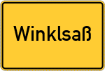 Place name sign Winklsaß, Niederbayern