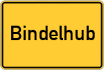 Place name sign Bindelhub, Vils