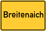 Place name sign Breitenaich