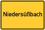 Place name sign Niedersüßbach