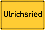 Place name sign Ulrichsried