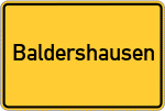 Place name sign Baldershausen, Niederbayern
