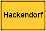 Place name sign Hackendorf