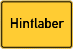 Place name sign Hintlaber