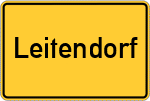 Place name sign Leitendorf
