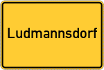 Place name sign Ludmannsdorf, Niederbayern