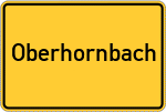 Place name sign Oberhornbach