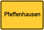 Place name sign Pfeffenhausen