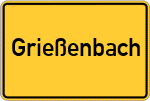 Place name sign Grießenbach