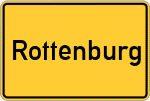 Place name sign Rottenburg