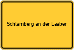 Place name sign Schlamberg an der Laaber