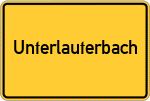 Place name sign Unterlauterbach, Niederbayern