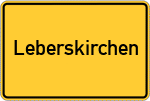 Place name sign Leberskirchen