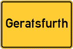Place name sign Geratsfurth, Vils