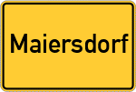 Place name sign Maiersdorf, Vils