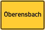 Place name sign Oberensbach, Vils