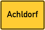 Place name sign Achldorf