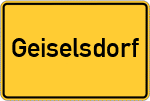 Place name sign Geiselsdorf