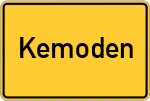 Place name sign Kemoden