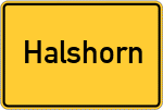 Place name sign Halshorn