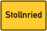 Place name sign Stollnried