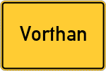 Place name sign Vorthan