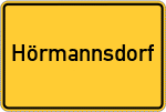 Place name sign Hörmannsdorf, Kreis Landshut, Bayern