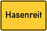 Place name sign Hasenreit