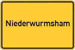 Place name sign Niederwurmsham