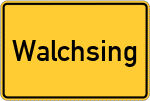 Place name sign Walchsing