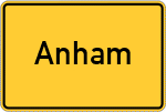 Place name sign Anham