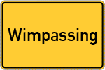 Place name sign Wimpassing
