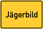 Place name sign Jägerbild, Kreis Wegscheid, Niederbayern