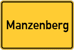 Place name sign Manzenberg, Kreis Passau