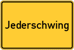 Place name sign Jederschwing
