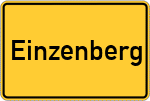 Place name sign Einzenberg