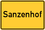 Place name sign Sanzenhof, Niederbayern