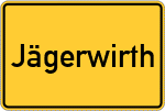 Place name sign Jägerwirth