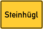 Place name sign Steinhügl, Niederbayern