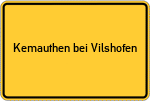 Place name sign Kemauthen bei Vilshofen, Niederbayern