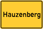 Place name sign Hauzenberg
