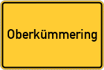 Place name sign Oberkümmering