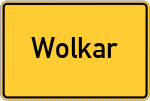 Place name sign Wolkar