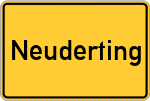 Place name sign Neuderting