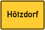 Place name sign Hötzdorf