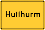 Place name sign Hutthurm